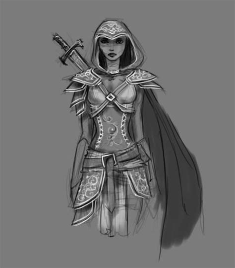 female armor drawing